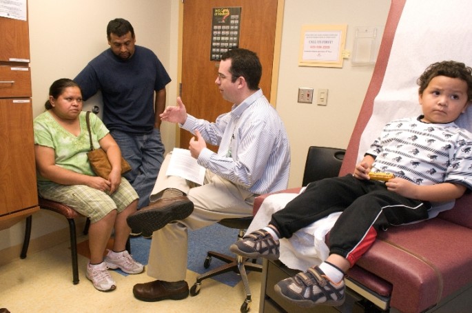 Family at the doctor