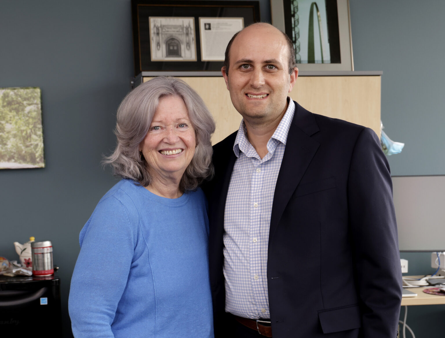 Alexander Bick, MD, PhD, and Nancy Cox, PhD. (photo by Donn Jones)