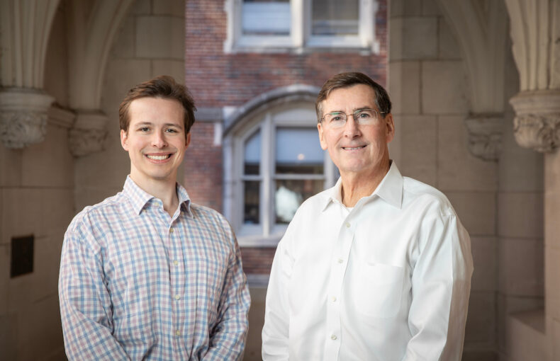 Stokes Peebles, MD, right, Mark Rusznak, PhD, and their colleagues have identified a potential drug target for treating asthma. (photo by Erin O. Smith)
