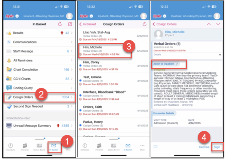 'Admit To' order reminders for co-signature now in place - Vanderbilt ...