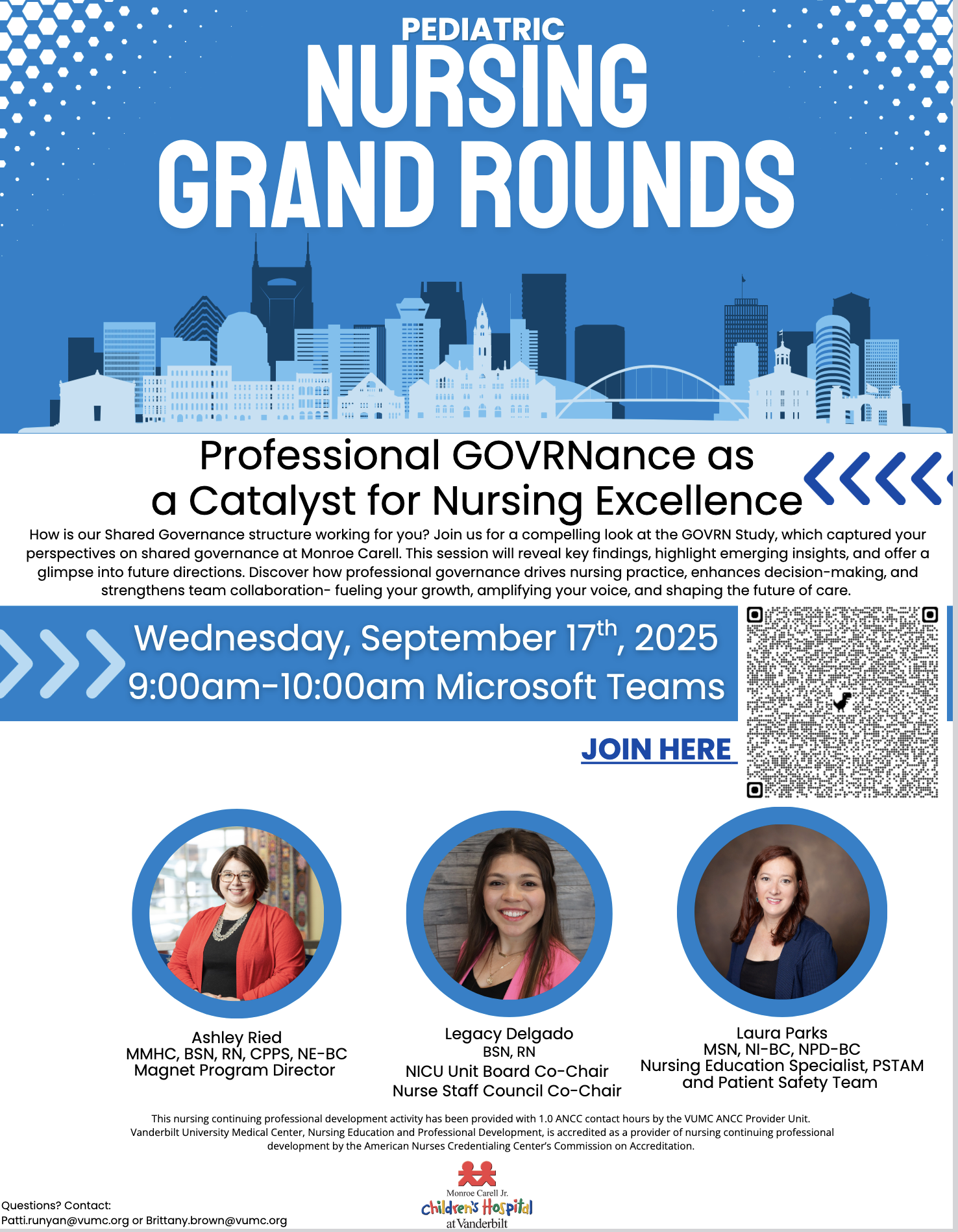 Nurse Grand Rounds Pediatric Nursing Grand Rounds, 'Professional Governance as Catalyst ...