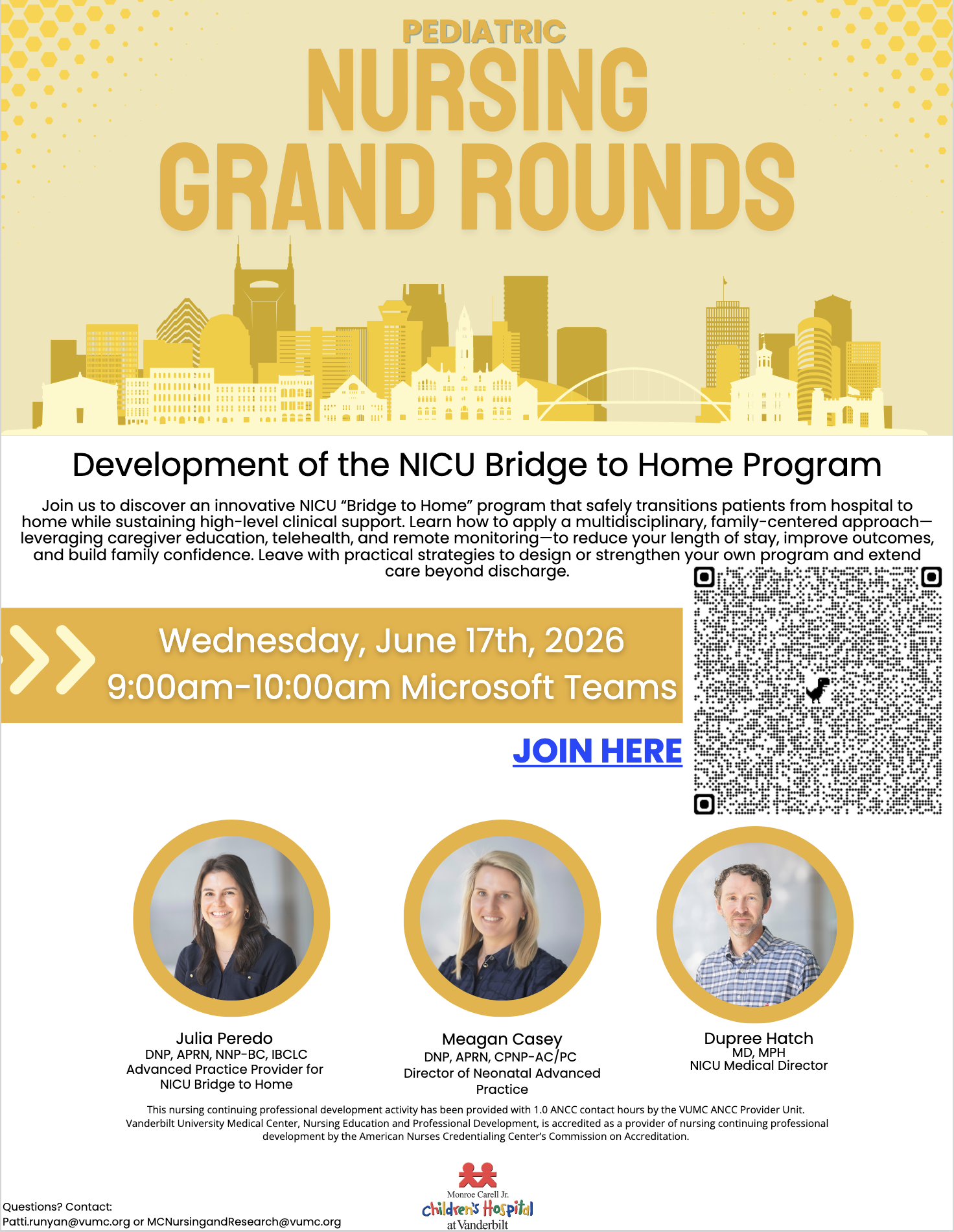 Pediatric Nursing Grand Rounds, 'Development of the NICU Bridge to Home ...