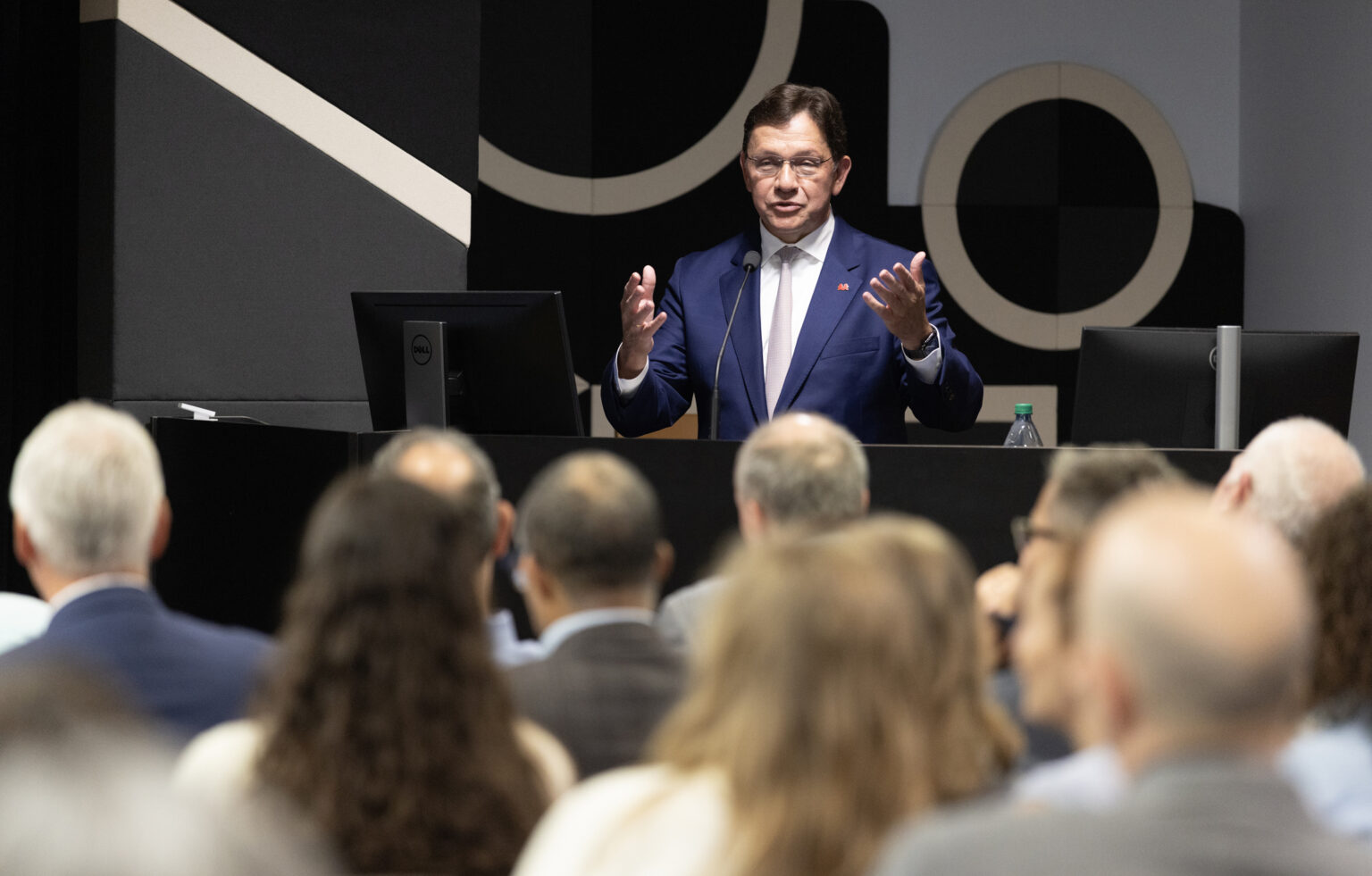 Juan C. Salazar, MD, MPH, delivers his annual State of the Department address. (photo by Erin O. Smith)