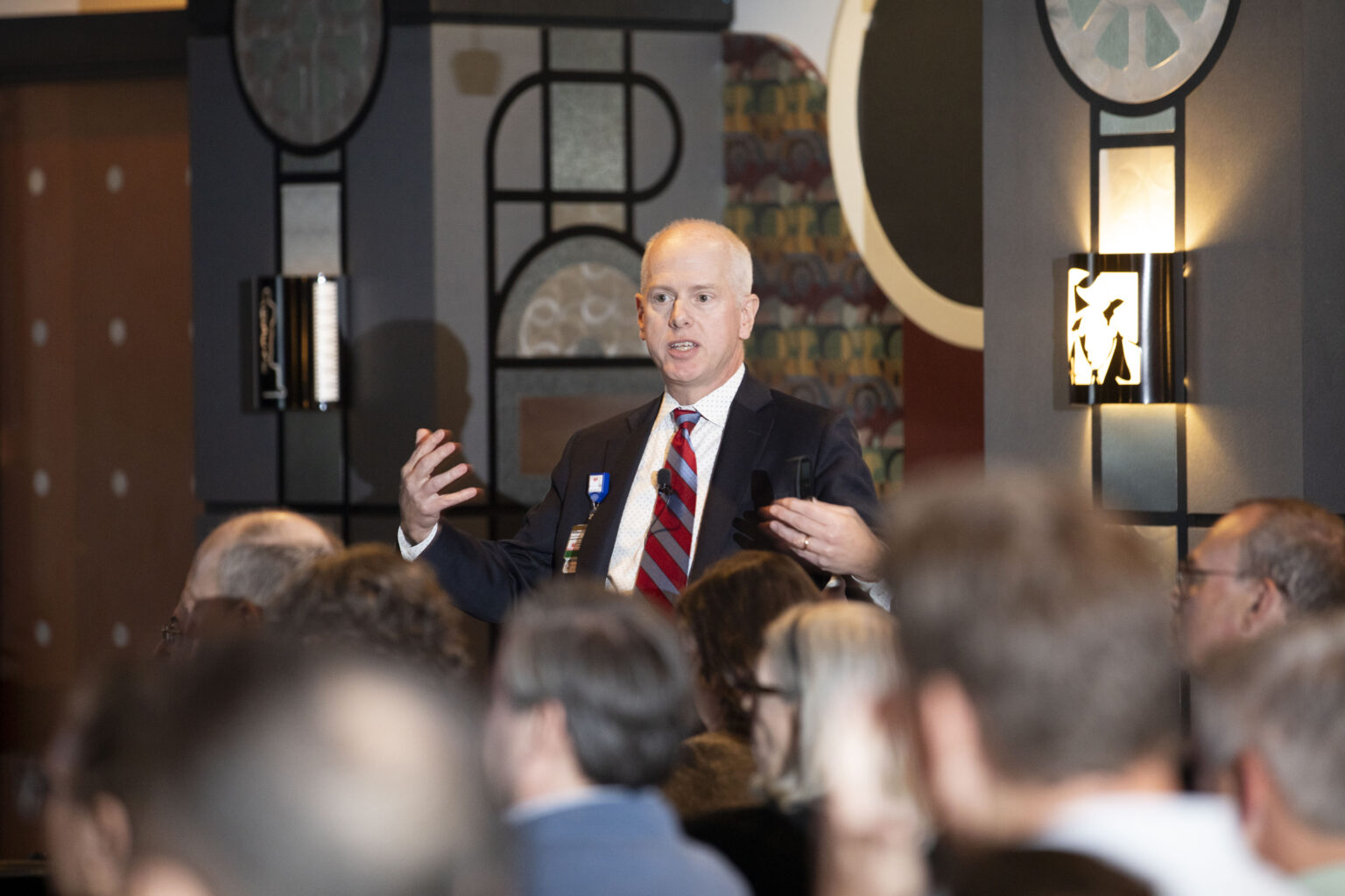 William Cooper, MD, MPH, delivers the State of the Department of Pediatrics address. (photo by Susan Urmy)