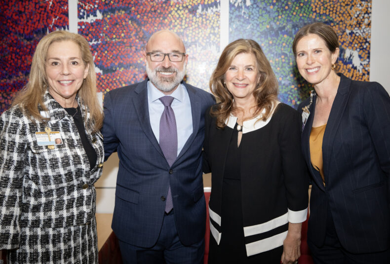From left are Karen Keady, PhD, RN, NEA-BC, System Chief Nursing Officer for Vanderbilt University Medical Center; Jason Wolf, PhD, CPXP, President and CEO of the Beryl Institute; Terrell Smith, MSN, RN; and Hope Collins, senior director of Patient and Family Engagement, pose for a photo following the inaugural Terrell Smith Lectureship. (photo by Erin O. Smith)