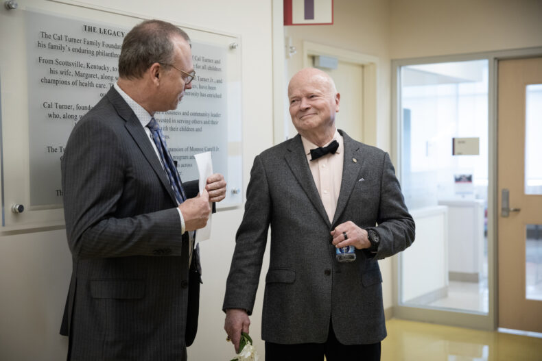 Jeff Balser, MD, PhD, recognized the Turner family’s legacy of generosity at the gathering. (photo by Erin O. Smith)