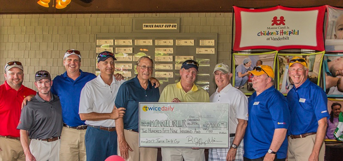 Each year since 2002, Tri Star has hosted the Twice Daily Cup local charity golf tournament, with all proceeds benefiting Monroe Carell. (submitted photo)