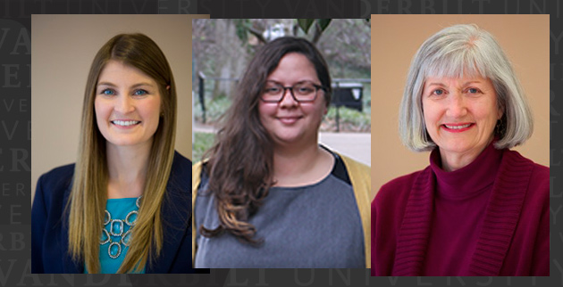 Vanderbilt Kennedy Center members Lauren Weaver, Maria Mello and Elise McMillan. (Vanderbilt University)