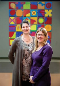 Ingrid A. Mayer, M.D., (left) and Ingrid Meszoely, M.D., are members of the medical team at the Vanderbilt Breast Center. Photo by Joe Howell.