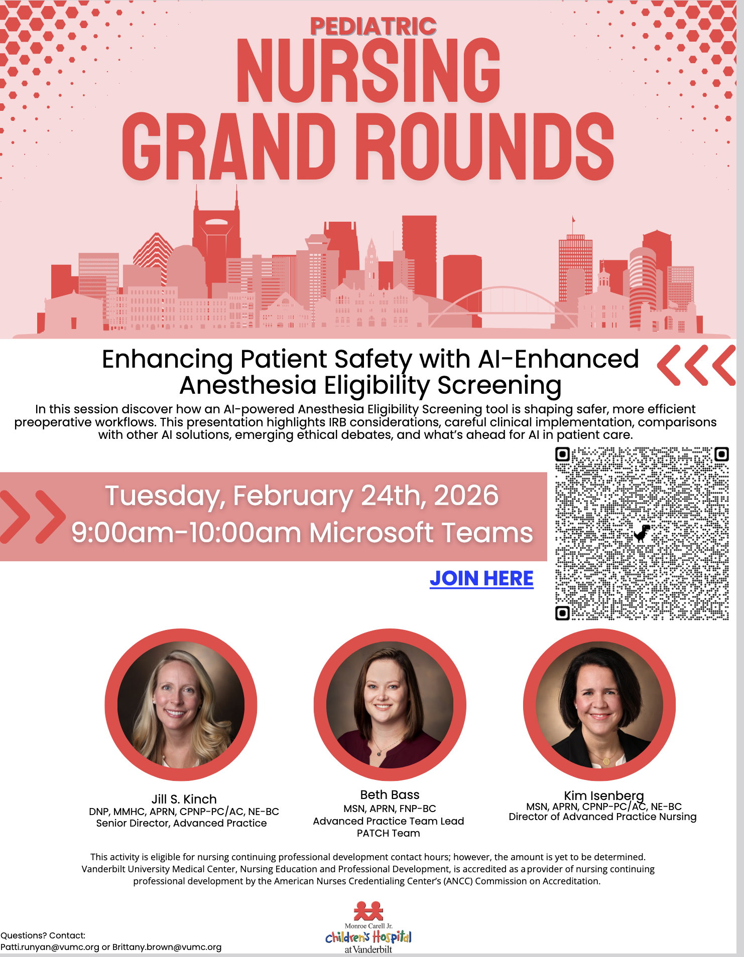 Pediatric Nursing Grand Rounds, 'Enhancing Patient Safety with AI ...